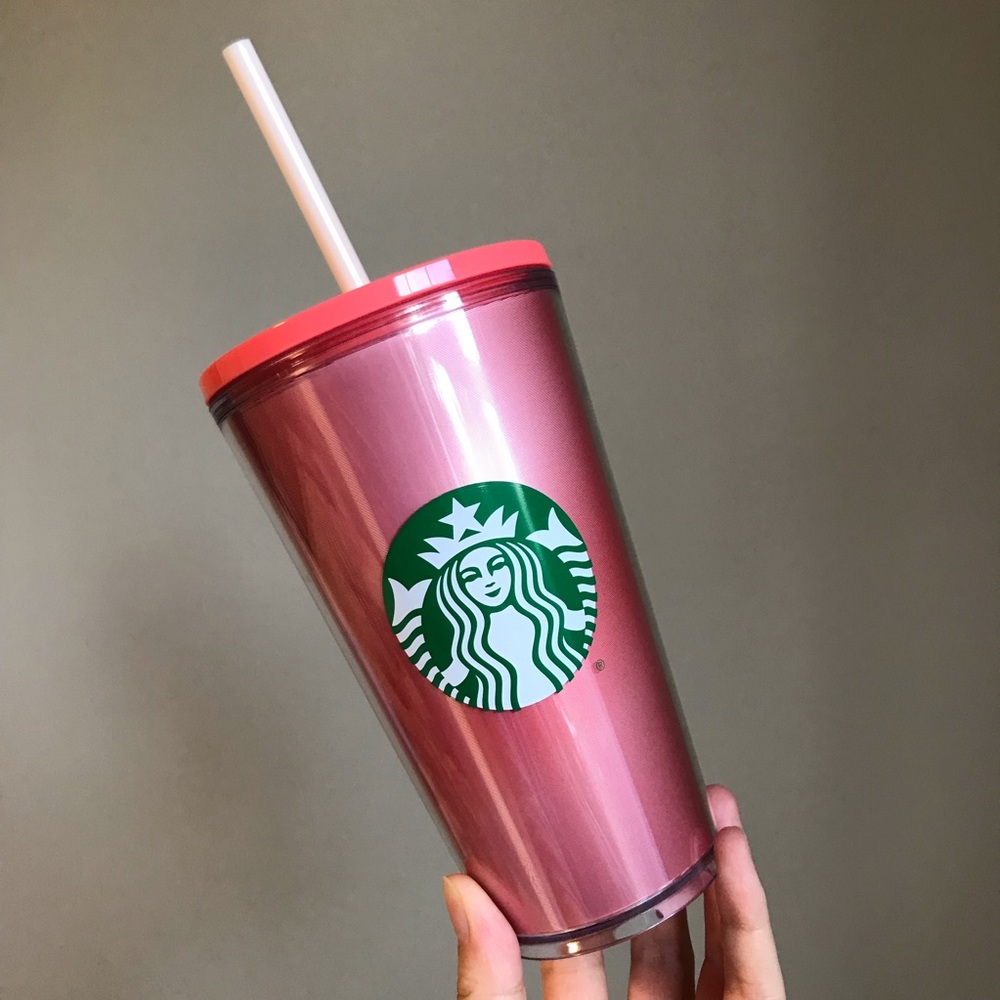 Starbucks Pink Lenticular Holographic Cold Cup Tumbler 2019 Winter Holidays